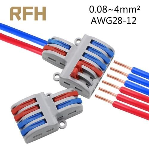 10 pcs Wire Connector Universal Terminal 0.08-2.5mm Push-in electrical terminals for cable Connection