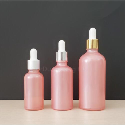 100pcs/lot 30ml 50ml 100ml glass dropper bottle, 30cc pink essential oil empty bottles