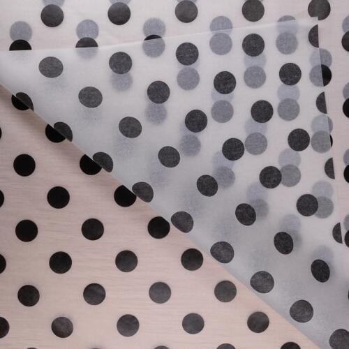 120pcs Classis Black Polka Dots Decorative Craft Paper For Party & Gift Wrapping Free Shipping
