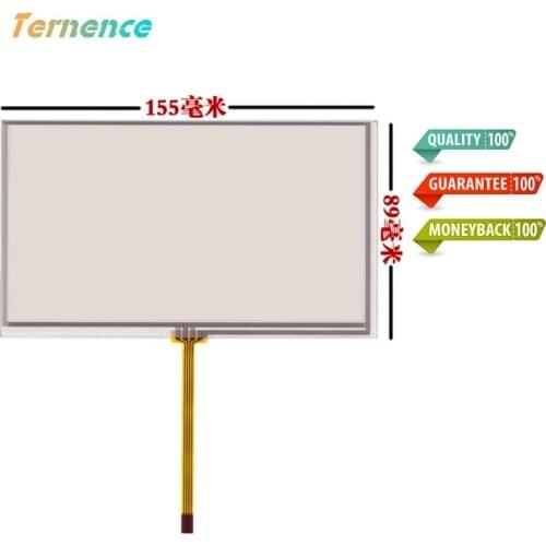 2 Pcs 6.5''inch Touchscreen for Au di A4 Q5 car touch screen upgrade navigation soft touch panel Glass 155mm*89mm Free shipping