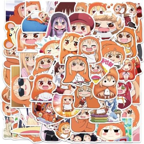 2021 Japan cartoon 50pcs/set Himouto! Umaru-chan Doodle Sticker Cartoon Character Animated Water Cup Trolley Sticker gifts
