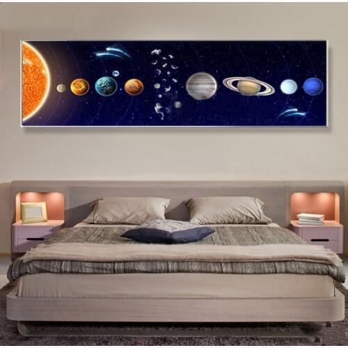 3d diamond Embroidery universe Outer space planet landscape diamond mosaic cross stitch,large diy diamond painting rhinestones