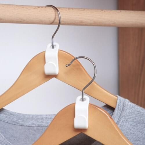 6/12/24PCs Wardrobe Clothes Hanger Hook Connection Hooks Folding Storage Holder Clothes Hanging Hanger Space Saving Connector