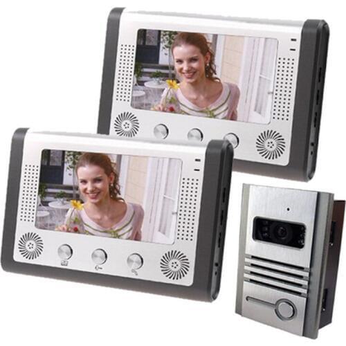 7 Inch TFT LCD Monitor 1V2 Intercom Wired Video Door Phone