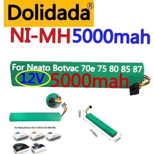 2020 new12V Ni-MH 5000mah vacuum cleaner robot batteryReplacement Rechargeable Battery For Neato Botvac 70e 75 D75 80 85 D85 D80