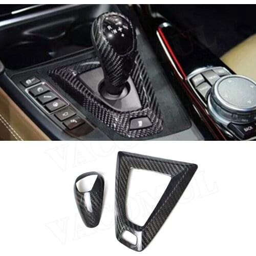 Carbon Fiber Interior Accessories Gear Knob Cover for BMW F80 M3 F82 M4 F87 E92 E93 E60 M5 F10 M5 M6 F85 X5M F86 X6M
