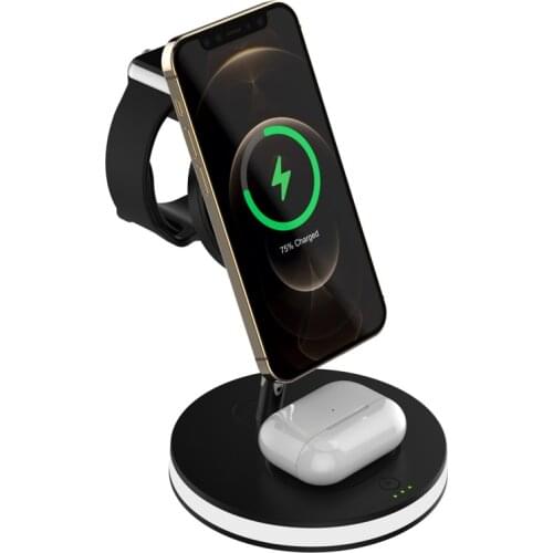 15W Qi Wireless Charger Stand For iPhone 12 11 Pro XS XR X 8 Fast Charging Dock Station For Apple Watch 2 3 4 5 6 SE AirPods Pro