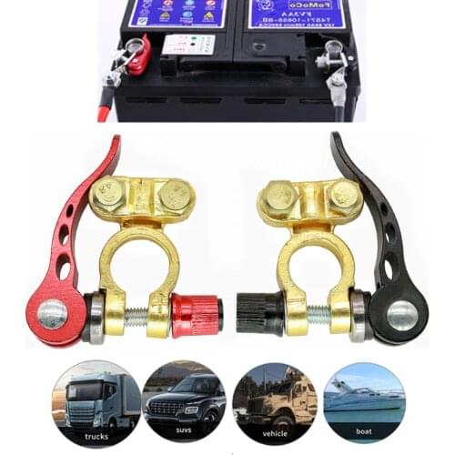 Quick Disconnect Car Battery Terminal Brass Cable Shut-Off Connectors Protection K0AF