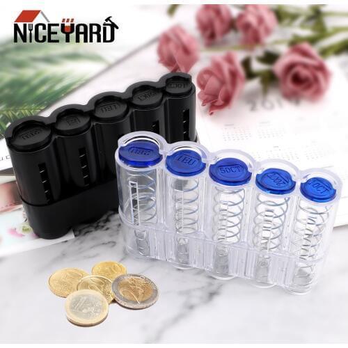 NICEYARD Creative Storage Coins Purse Storage Box Euro Coin Dispenser Coin Holder Case High Quality Wallet Holders Money Boxes