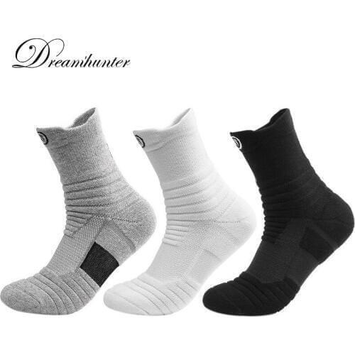Elite basketball men long tube Cotton sports socks thick sweat absorbent towel bottom professional outdoor Cycling running socks