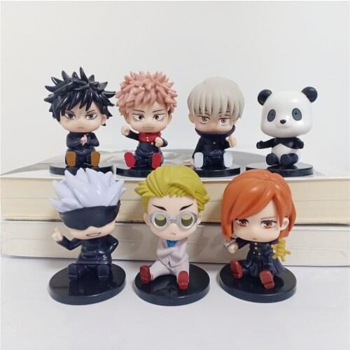 New 7pcs/Set 7cm Anime Jujutsu Kaisen Gojo Satoru Kugisaki Figure Action Figure Modle Toys Antistress Home Decor Fidget Figma