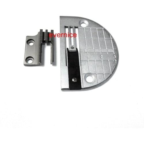 Needle Plate+Feed Dog Anti Wrinkle For Single Needle Industrial Sewing Machines