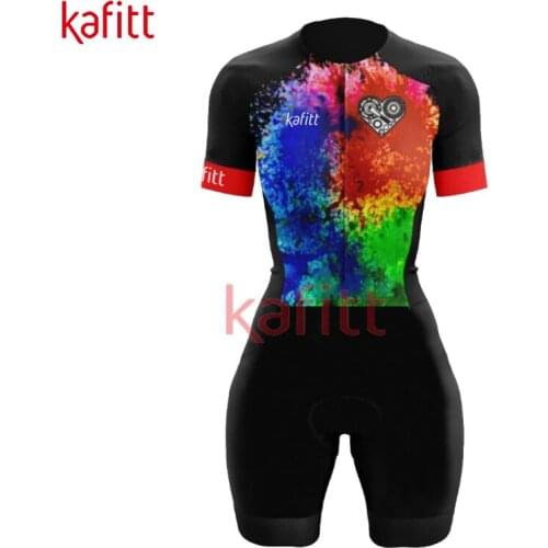 Kafitt Professional Triathlon Professional Sportswear Cycling Jersey Ladies Sweatshirt Suit Women Short-sleeved Jumpsuit