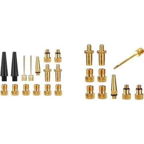 Inflator Pump Nozzle Kit Presta Schrader Valve Tube Bicycle Valve Adaptors for Road & MTB & Fixie Bike Tire Pump