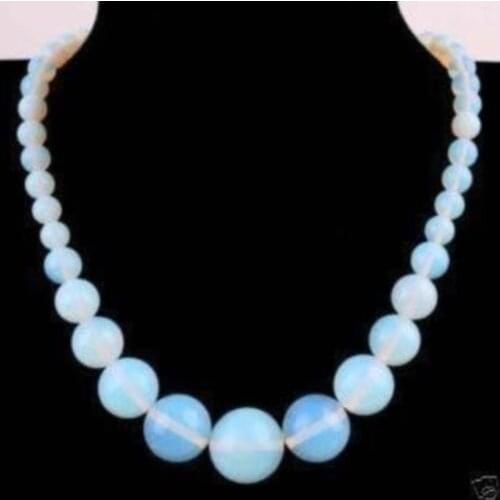Beautiful 6-14mm Opal Round Beads Necklace 18">>>Dongguan girl Store free shipping
