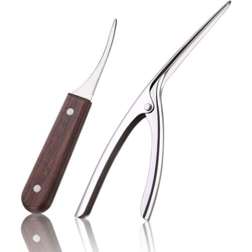 Shrimp Tool and Shrimp Peeler Set, 2 Pack Stainless Steel Kitchen Tools for Shrimp Cleaner Peels Prawn Outer Shell