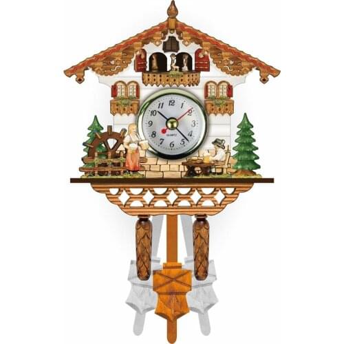 Cuckoo Nordic Retro Clock Time Alarm Clock Home Decoration Clock Vivid Pattern Practical Clock Alarm Clock