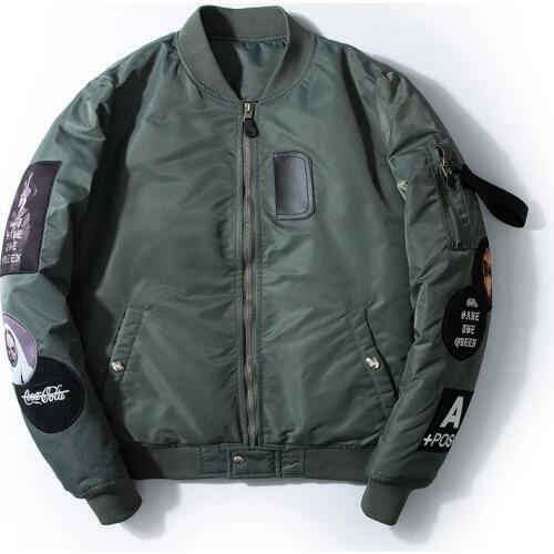 2018 High Quality Ma1 Thick and Thin Army Green Military Motorcycle Ma-1 Aviator Pilot Air Men Bomber Jacket Men Bomber Jackets