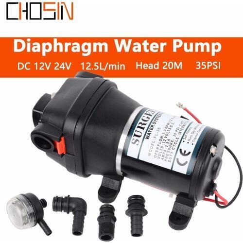 Fl-34 Fl-35 12v 24v 120w 35psi Lift Max 20m Dc Micro Diaphragm Pump Irrigation Motorhome Rv Car Water Supply Booster Water Pump