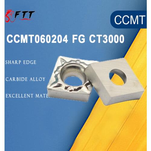 10PCS CCMT060204 FG CT3000 Internal Turning Tools Cermet Grade Carbide insert Lathe cutter Tool Tokarnyy turning insert