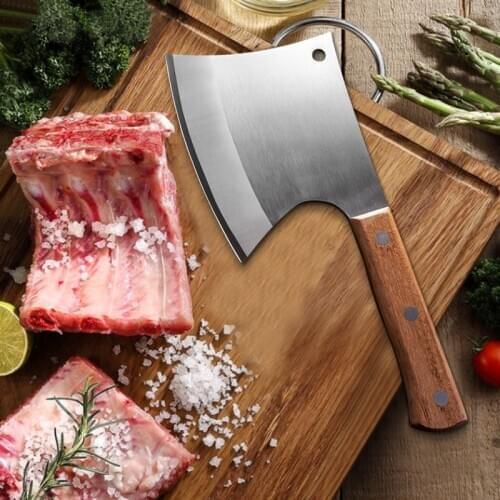 6.5 Inch Meat Bone Cleaver Chopping Knife 5Cr15MoV Stainless Steel Forged Heavy Bone Chopping Knife Chop Bone Cutting Knife