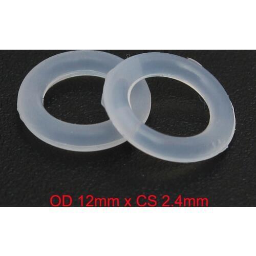 OD 12mm x CS 2.4mm VMQ PVMQ SILICONE Rubber Washers Gasket O Ring