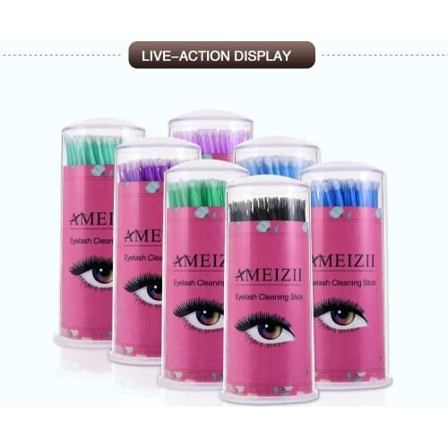 100 Pcs Eyelashes Cosmetic Swabs Applicator Brushes Dental Micro Brush Disposable Materials Durable Micro Mascara Wands Spoilers