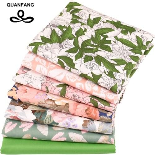 QUANFANG 50X160cm/Piece Printed Twill Cotton Fabric For Patchwork Sewing DIY Quilting Baby Children Sheet Pillow,Cushion,Toys
