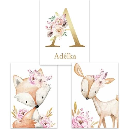 Fox Deer Baby Animal Printed Water-Soluble Canvas 11CT Cross-Stitch Embroidery Kit DMC Threads Hobby Knitting Counted