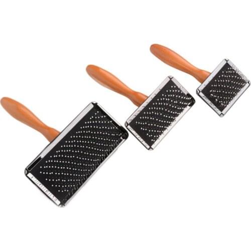 Pet Hair Remover Brush Pet Dogs Cats Comb With Wooden Handle Puppy Cat Needle Combs Comb Pet Grooming Tools S-L