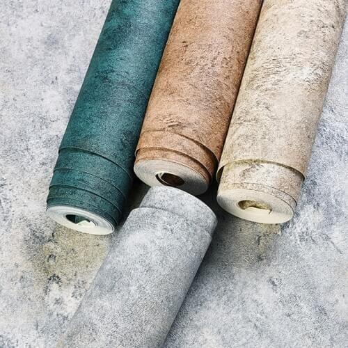 High-end Waterproof 3D Wallpaper Roll Cement Gray Home Decoration Bedroom Living Room Dining Room Background Wall Sticker