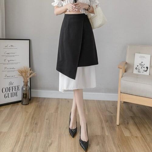 Stretch high waist bag hips skirt women mid-length slim split skirt wedding ceremony festive long skirts office lady clothes