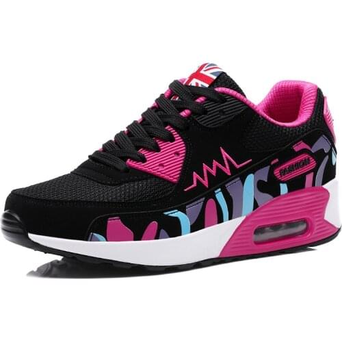 New Sneakers Girls Women Flat Shoes Cushion Sport Shoes Spring Comfortable Womens Loafers Casual Shoes Lace Up Light Flats