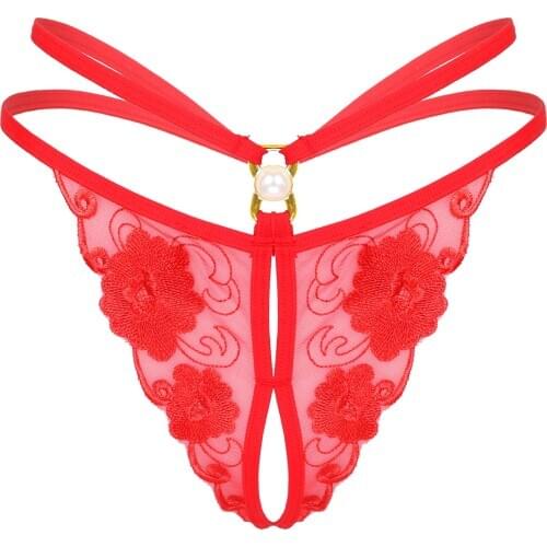 Womens Ladies Sissy Panties Crotchless Thongs T-back Sexy Lingerie Nightwear Low Waist See-through Mesh G-string Underpants