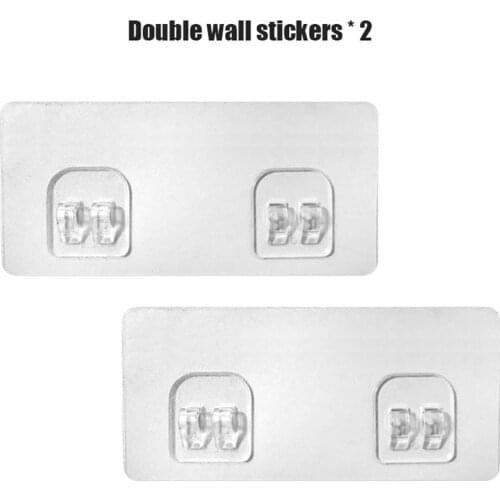 1pc Double-Sided Adhesive Wall Hooks Transparent Strong Hanger Waterproof Sticky Hook For Kitchen Bathroom Toilet Shelf