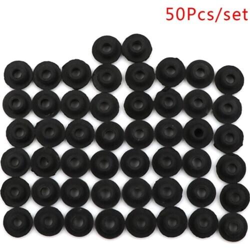 50pcs/set Tattoo Machine Rubber Nipple Half Grommets piston pin Needle mat pad cushion