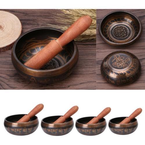 8cm/8.5cm/9.5cm/10.5cm Buddhism Tibetan Singing Bowl Hand Hammered Yoga Copper Chakra Meditation Gift