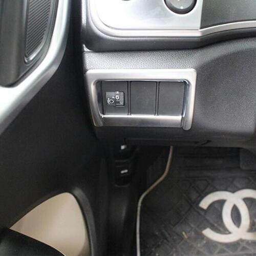For Honda City Sedan 2014 2015 2016 Accessories Car Styling ABS Chrome Car Headlamps Adjustment Switch Cover Trim
