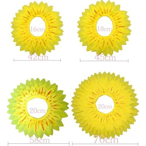 Party Supplies Flower Pattern Headgear Clown Mask Sunflower Sports the Opening Ceremony Admission Hand Take Flower Dance Prop