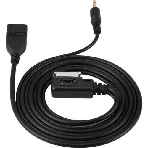102cm/40.2inch Length Car AUX USB Cable Car Audio Adapter Compatible For Benz C63 E200l CLS E S ML Class