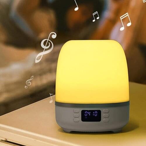 K5 Bluetooth-Compatible Speaker Projection Lamp Alarm Clock LED Desk Night Light Bedroom Decor Music Player
