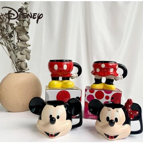Disney Mickey Mouse Ceramic Cup Super Cute Personality Cartoon Household Ceramic Mug Gift Collection Cup