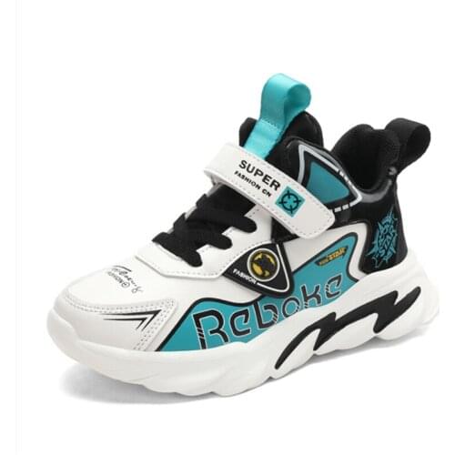 2021 New Fall Kids Sneakers Boys Lightweight and Comfortable Running Shoes Leather Anti-slippery Fashion Soft Sole Casual Shoes