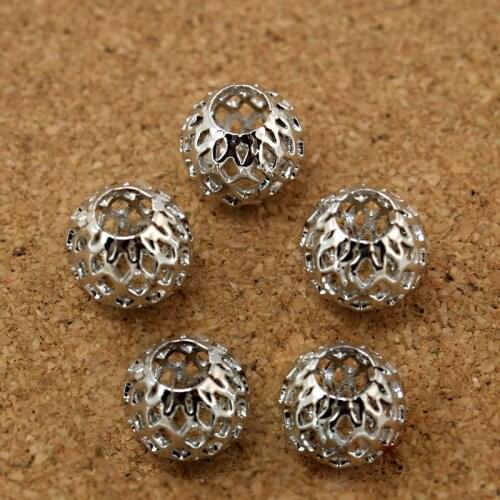 Hot Fashion Approx 6pcs/lot White K Oval Shape Large Hole Mesh Net Metal Spacer Beads Fit European Bracelet 9*10mm BJA059-72