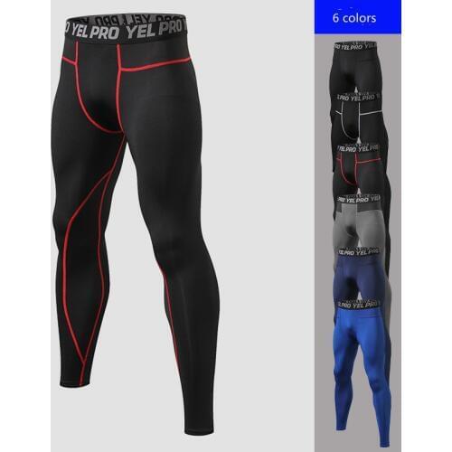 Men Mesh Patchwork Breathable Quick Dry Running Tights Compression Training Pants Yoga Fitness Gym Sports Trousers High Elastic