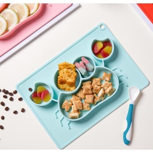 Baby Silicone Feeding Dishes Set Waterproof Non-Slip Feedings Food Grade Silicone Bowl Sucker Tableware Baby Products Plate