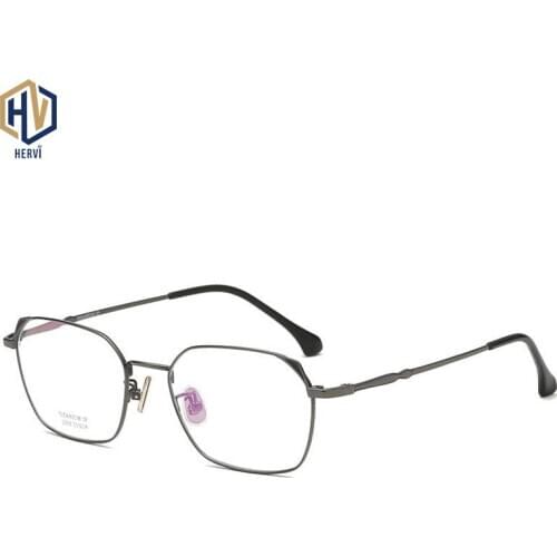 New Square Glasses Frame Pure Titanium Spectacle Frame Student Optical Prescription Spectacle Simple Wild