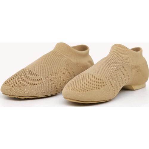 Dance Shoes Woman Modern Dancing Shoes Knitting Breathable Ballroom Latin Jazz Shoes Mesh Sneakers Party Shoes for Women Girls