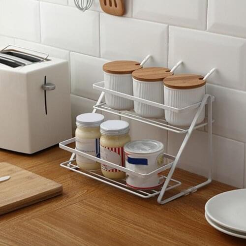 Storage Shelf Organizer Double-layer Storage Rack Multi-use Metal Waterproof Ventilated Storage Shelf for Home