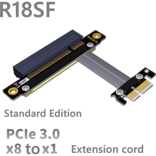 Riser PCIe 1x 8x Flexible Flat Extension FFC PCI Express 1 to 8 X Adapter Riser Card Adapter PCI-E Extender Cable PCI-E new